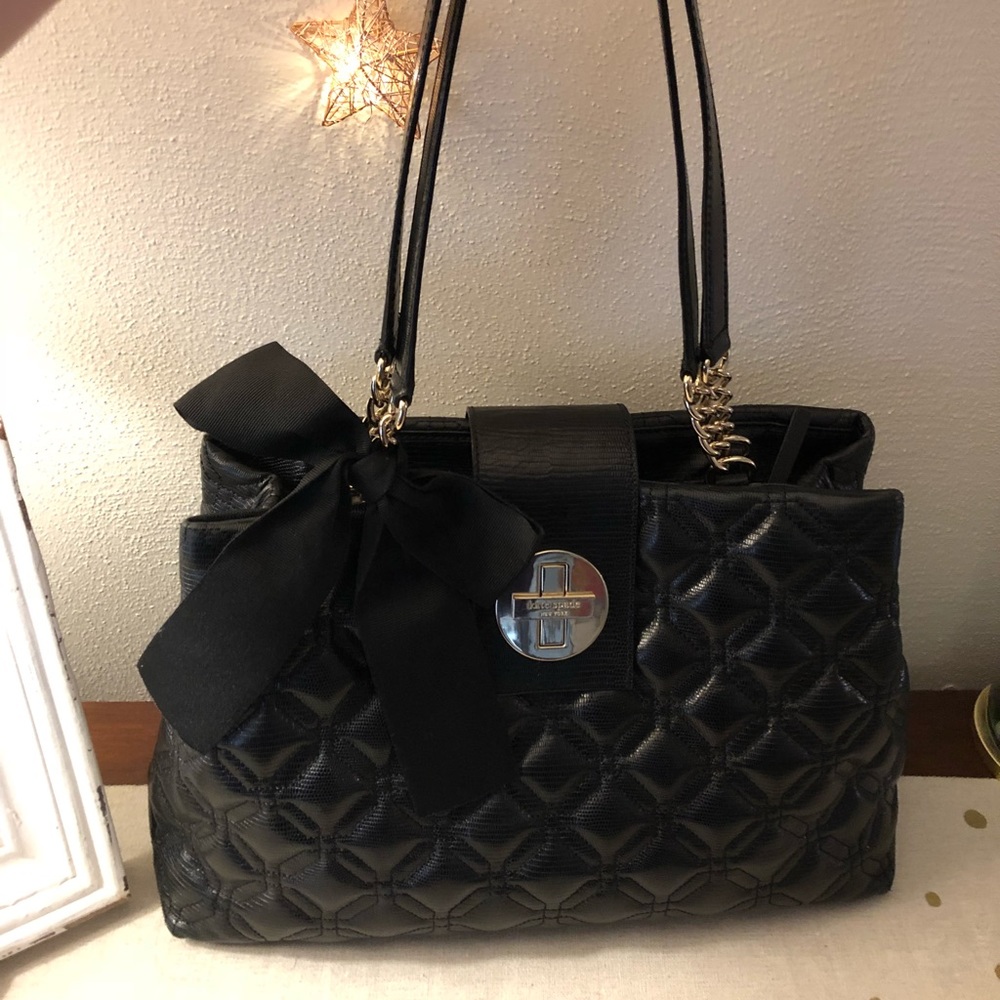 Black Quilted Kate Spade Handbag
